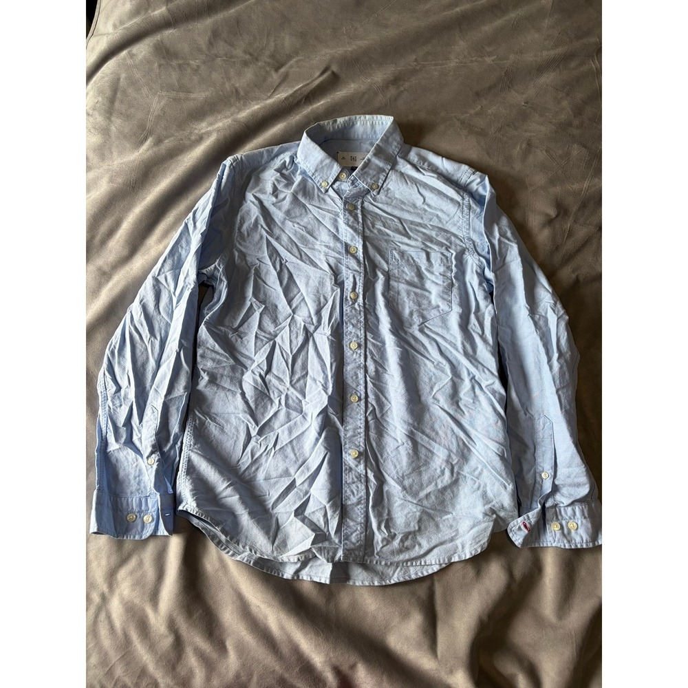 RVYC No Boat No Problem Mens Large Light Blue Oxford Button Down Shirt L/S